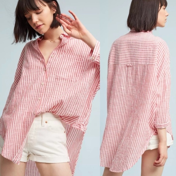 Holding Horses Striped Oversized Shirt - Picture 2 of 7